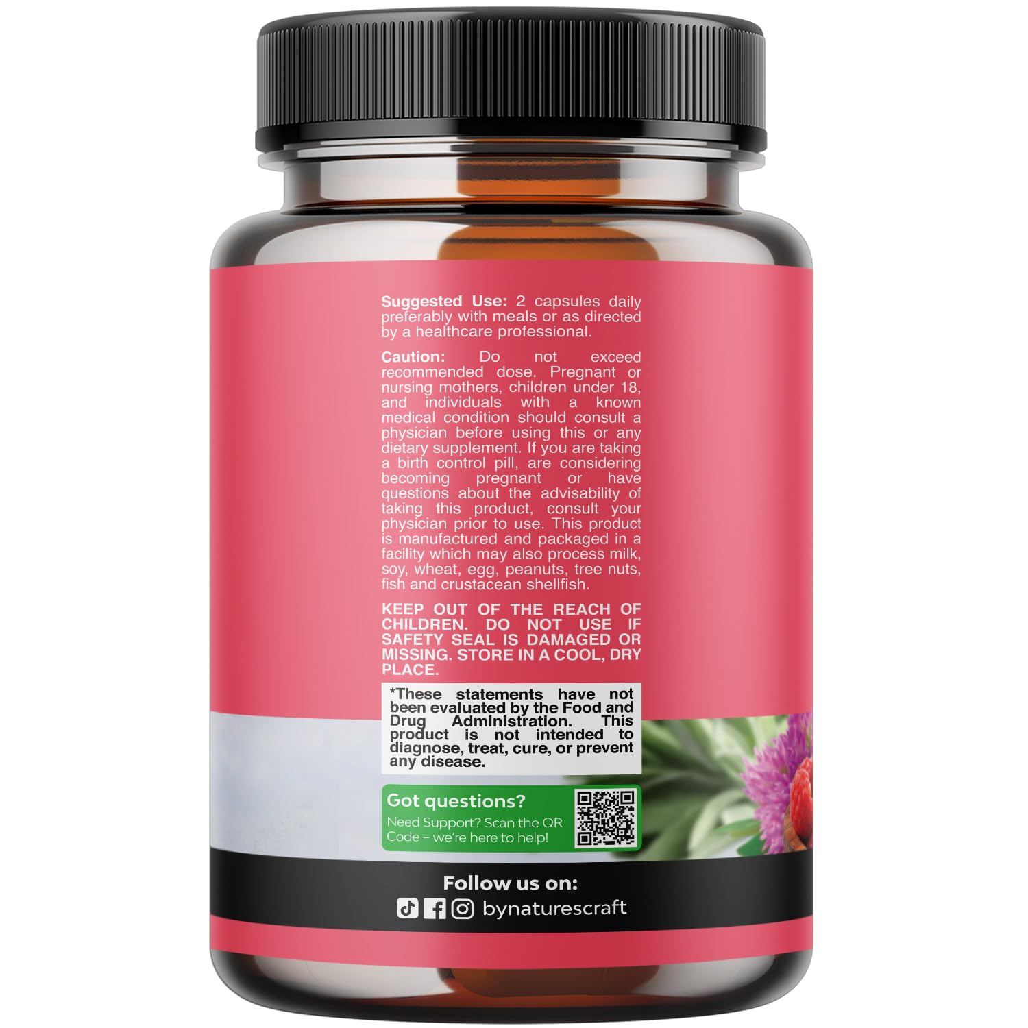 Natures Craft Menopausia: cápsulas en vaso para consumo diario