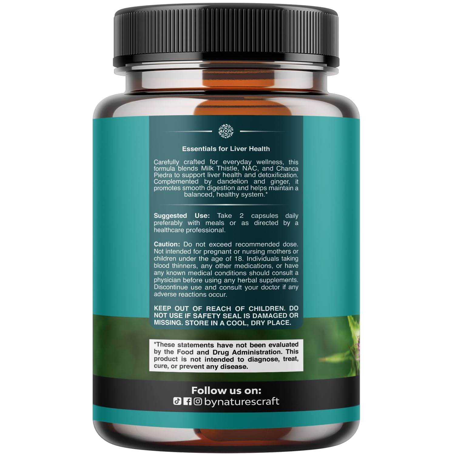 Natures Craft NAC Capsulas: soporte detox diario.