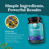 Natures Craft Niacinamida 500mg blister visible para dosificación diaria