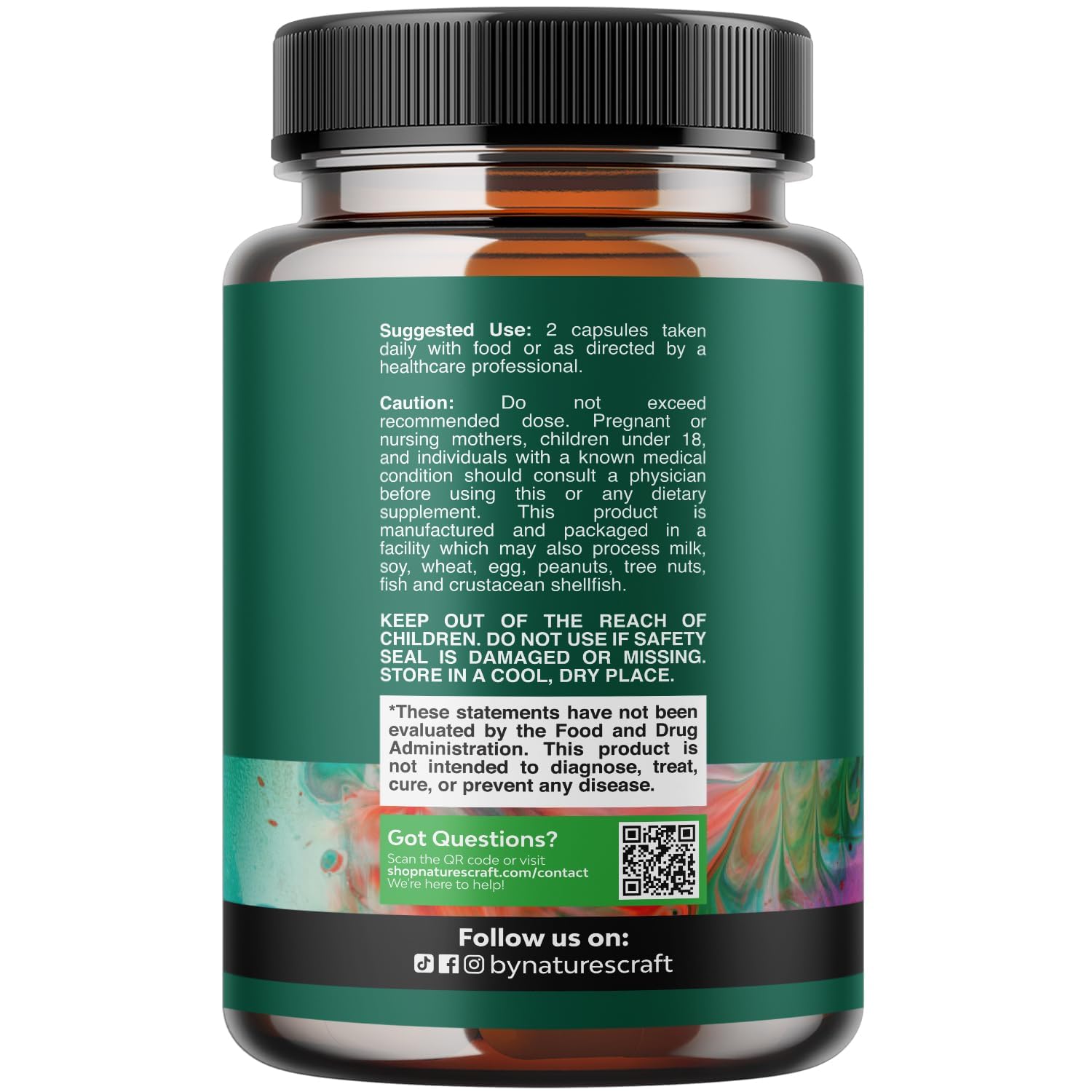Natures Craft Pancreatin Digestive Enzymes cápsulas, uso cómodo durante comidas, favorece la digestión.