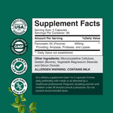 Etiqueta de Natures Craft Pancreatin Digestive Enzymes, información clara para apoyar la digestión.