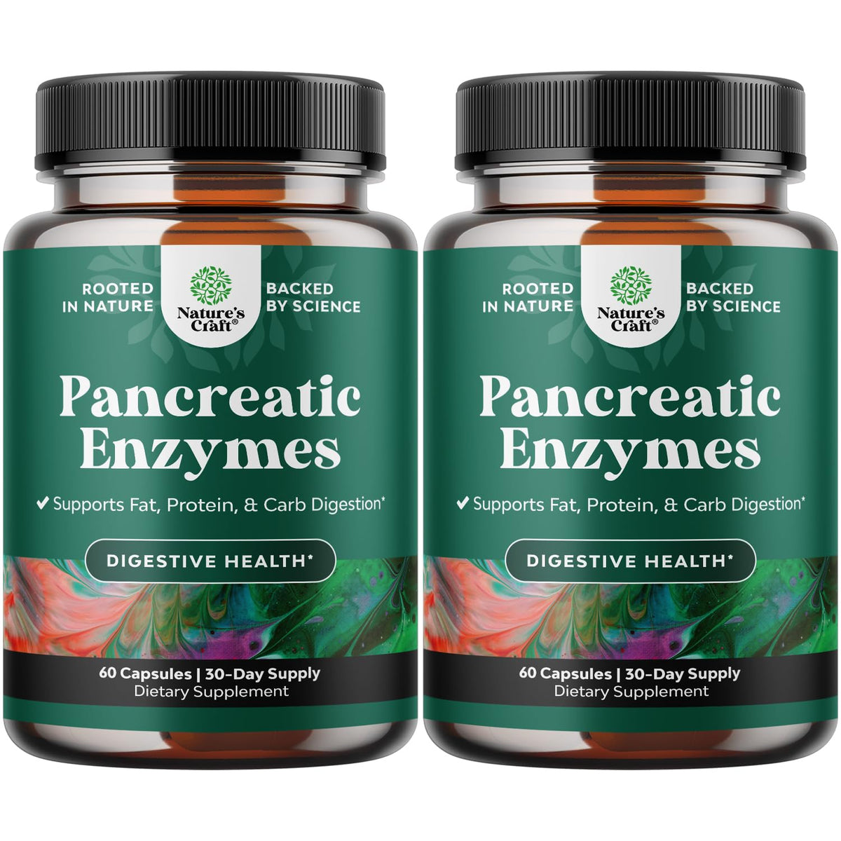 Natures Craft Pancreatina Enzimas Digestivas en botella para apoyo general a la digestión
