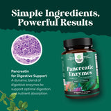 Natures Craft Pancreatina Enzimas Digestivas, ingredientes clave resaltados para confianza