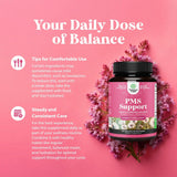 Ingredientes clave de Natures Craft PMS para equilibrio hormonal.