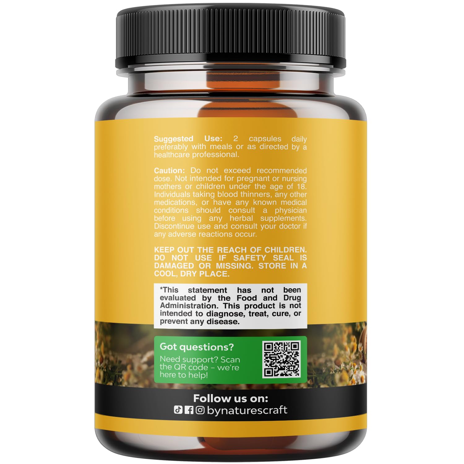 Frasco de polen de abeja Natures Craft para energía sostenida.