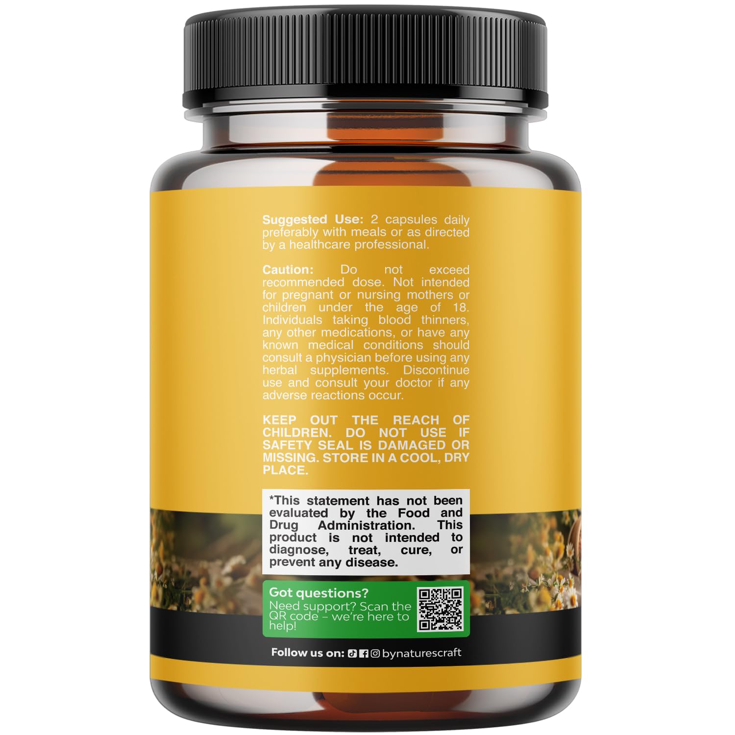 Natures Craft Polen de Abeja 1000 mg en cápsulas para energía diaria.