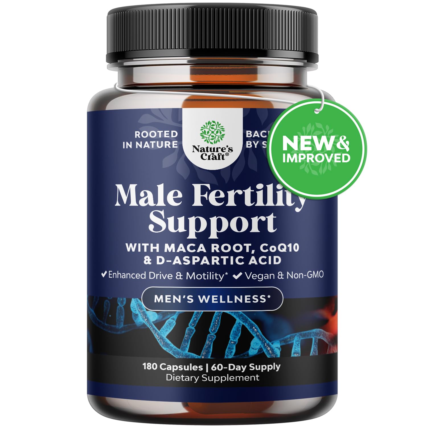 Natures Craft Preconceive, cápsulas para hombres que apoyan la salud reproductiva diaria.