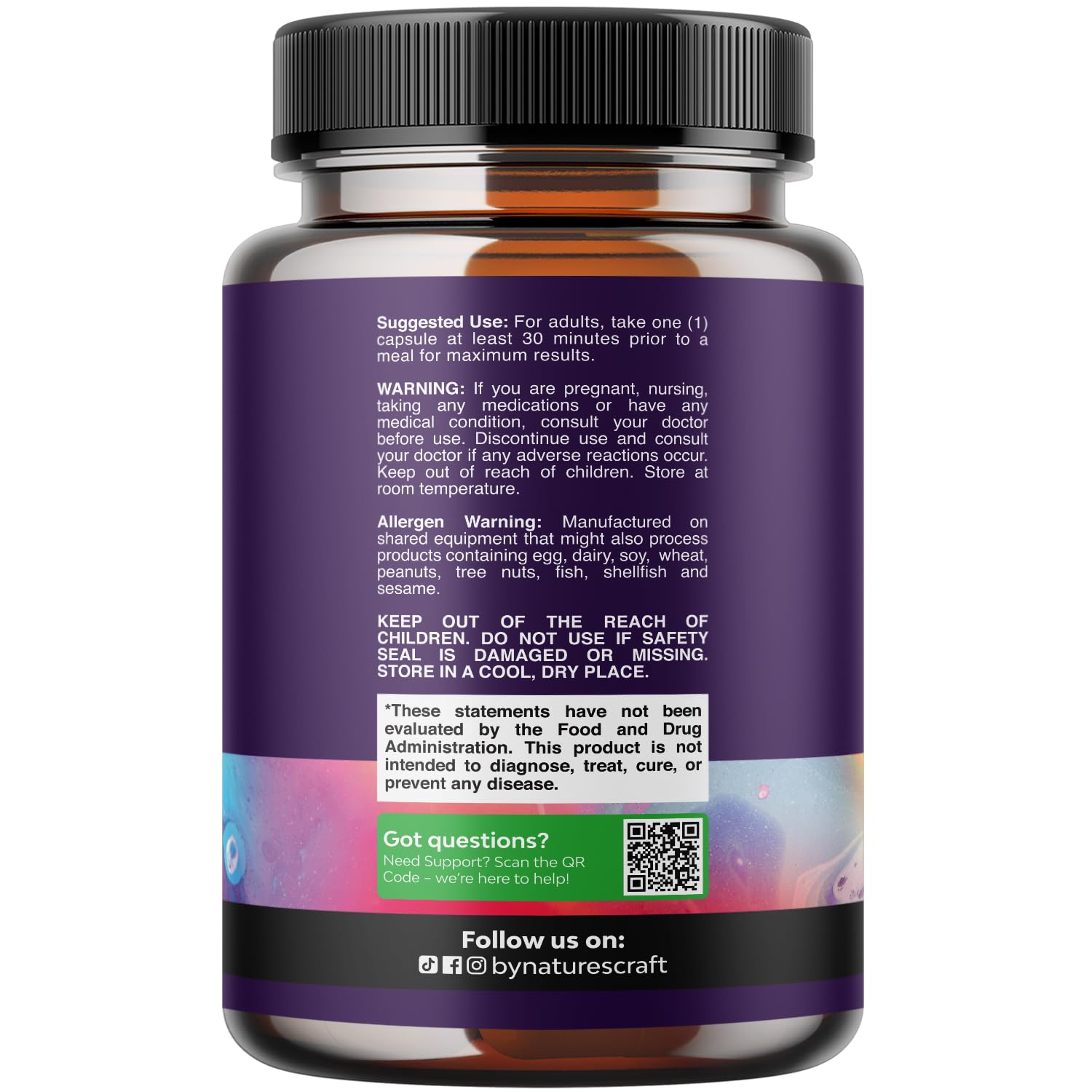Nature's Craft Pure SAM-E etiqueta frontal, promueve equilibrio emocional
