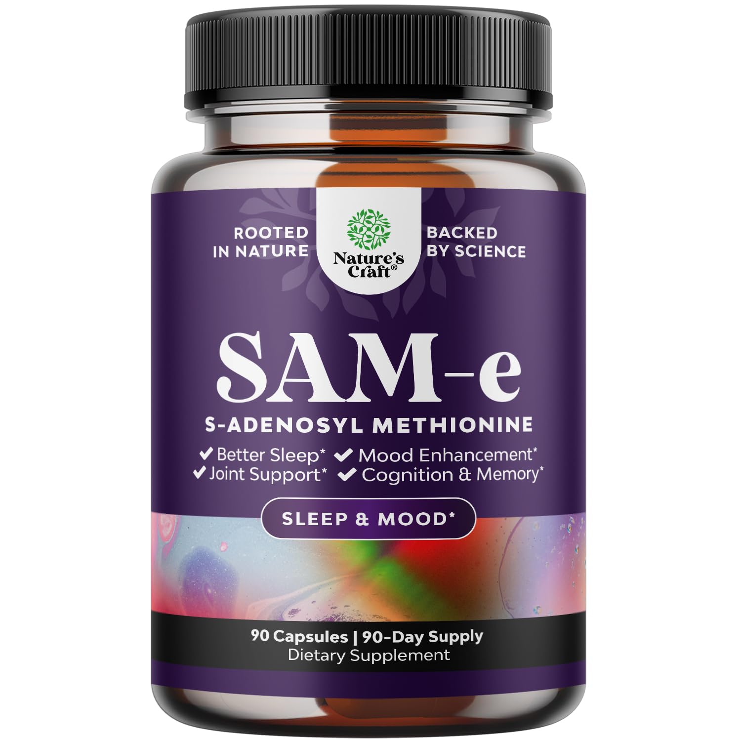 Nature's Craft Pure SAM-E cápsulas 150 mg en botella, apoyo cerebral