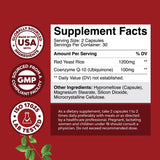 Natures Craft Red Yeast Rice con CoQ10, frasco de 60 cápsulas para uso diario