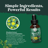 Natures Craft Rhodiola Rosea garantiza perfil vegano y sin OGM