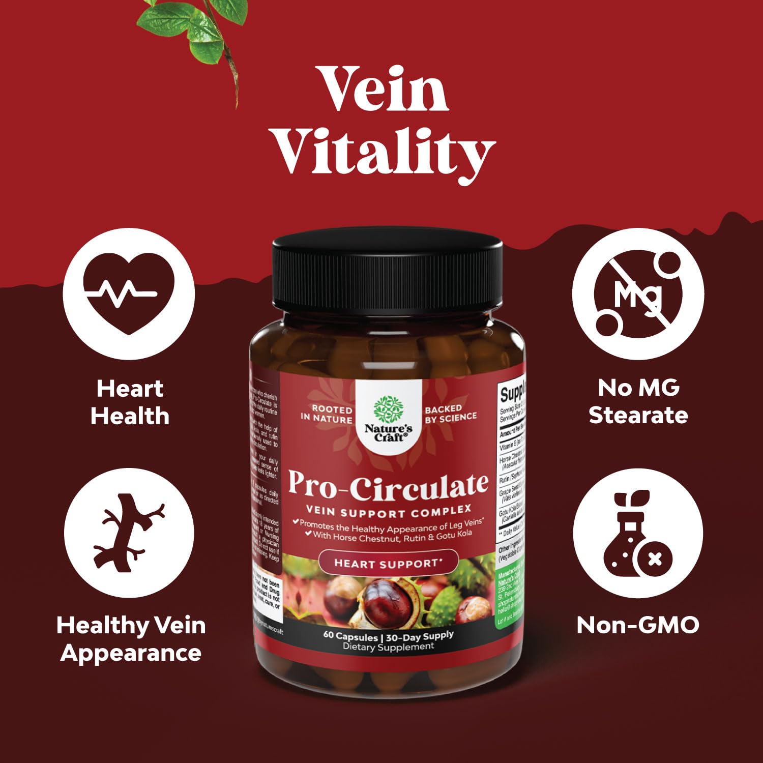 Natures Craft Rutina — flavonoide para apoyo vascular.