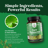 Natures Craft Saw Palmetto proceso de cuidado diario