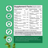 Etiqueta de nutrientes de Natures Craft, vitaminas esenciales visibles.