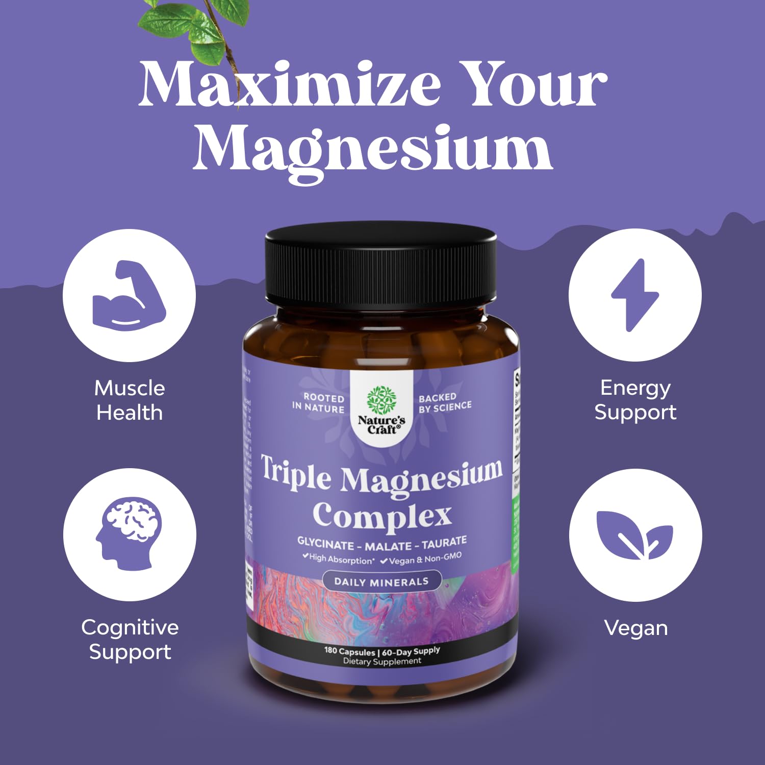 Natures Craft Triple Magnesium, frasco en estante fácil de localizar