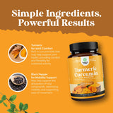 Natures Craft Turmeric Curcumin, enfoque en articulaciones y flexibilidad