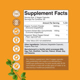 Natures Craft Turmeric Curcumin, bioperine y cápsulas, absorción optimizada para movilidad