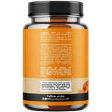 Natures Craft Turmeric Curcumin, cápsulas amarillas, absorción mejorada con Bioperine