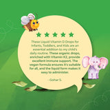 Uso diario de Natures Craft D3 K2 para apoyo inmunológico infantil