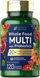 Nature's Fortune: botella de multivitamínico con frutas y vegetales para apoyo diario de energía.