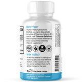 Nature's Fusions botella TTFD Thiamine, presentación de 60 cápsulas y control de calidad