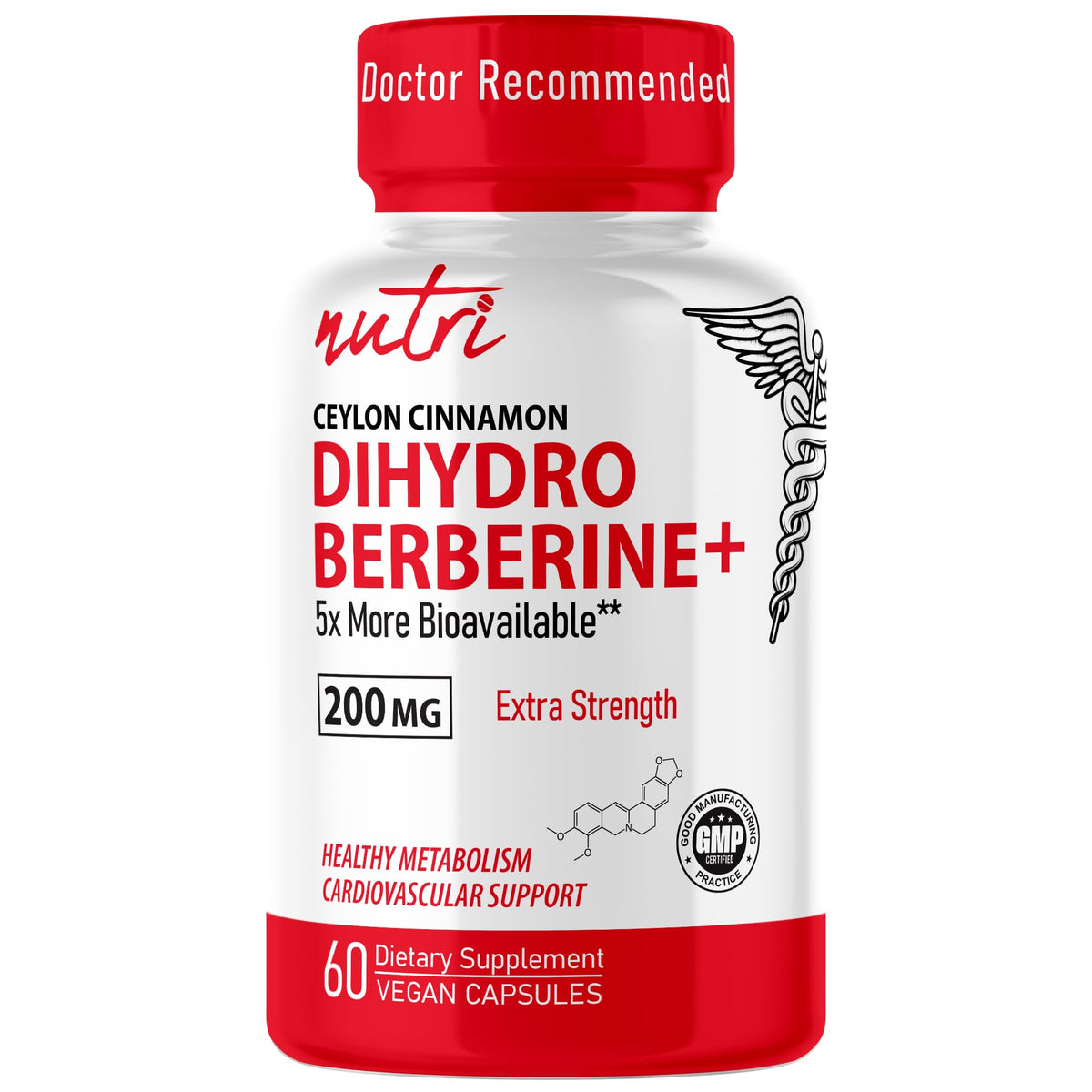 Nature's Fusions Dihidroberberina frasco-60-capsulas: uso diario cómodo.