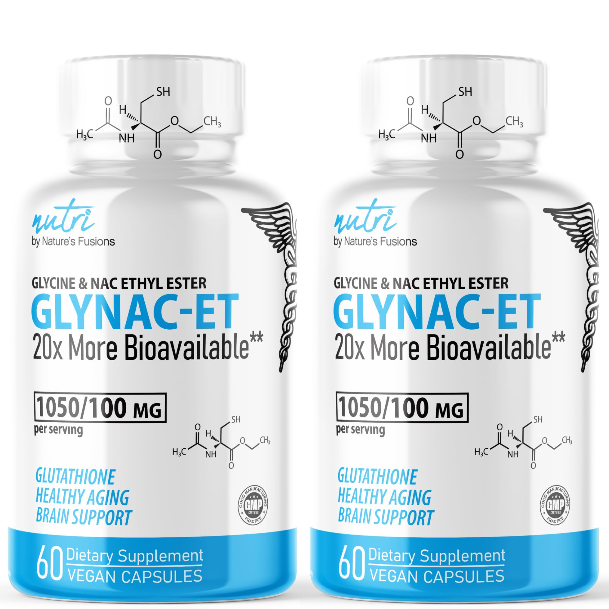 Nature's Fusions GlyNAC-ET envase para dosis diaria y conveniente