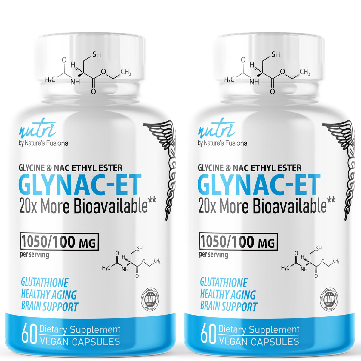 Nature's Fusions GlyNAC-ET envase para dosis diaria y conveniente