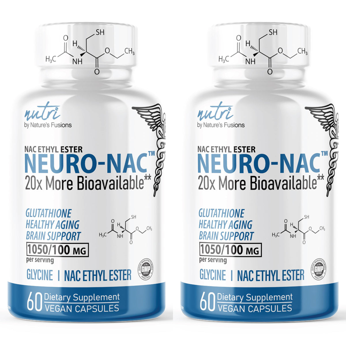 Nature's Fusions Neuro NACET Ester cápsulas: posible aumento de glutatión en células.