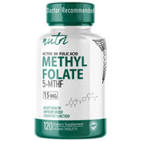 Nature's Fusions Nutri 5-MTHF envase con cápsulas para uso diario y fácil manejo