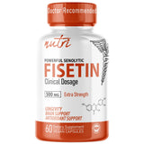 Nature's Fusions Nutri Fisetin, botella visible, apoyo antioxidante diario.
