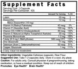 Nature's Fusions Nutri Lutein: cápsulas dentro de la botella, formato conveniente.