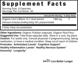 Nature's Fusions Nutri Melena de León frasco de 120 cápsulas para uso diario.
