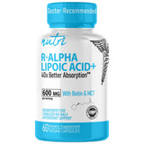 Nature's Fusions Nutri R alfa lipóico 600mg botella, apoyo para energía celular