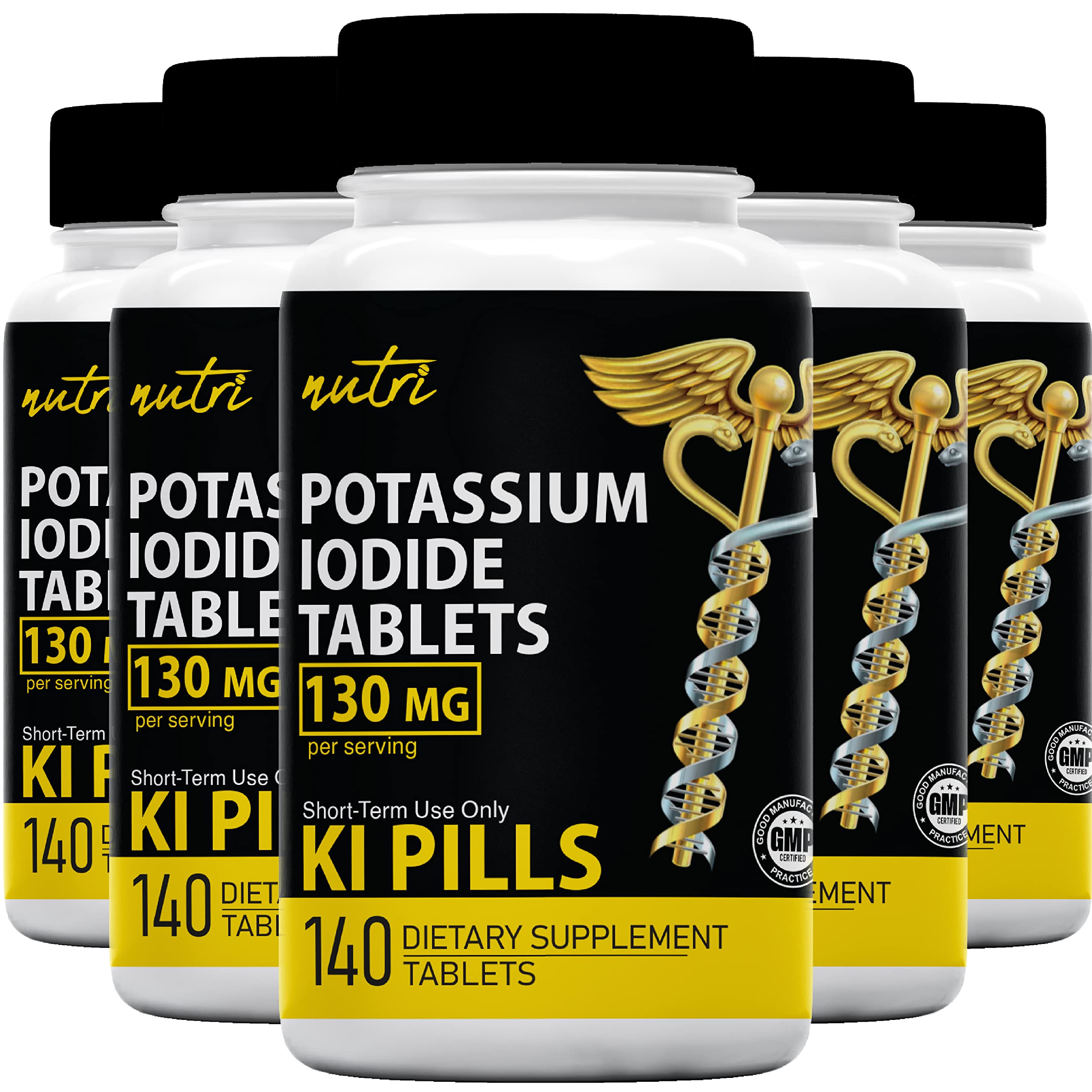 Nature's Fusions tabletas de yoduro de potasio 130 mg, dosificación para adultos de forma precisa.