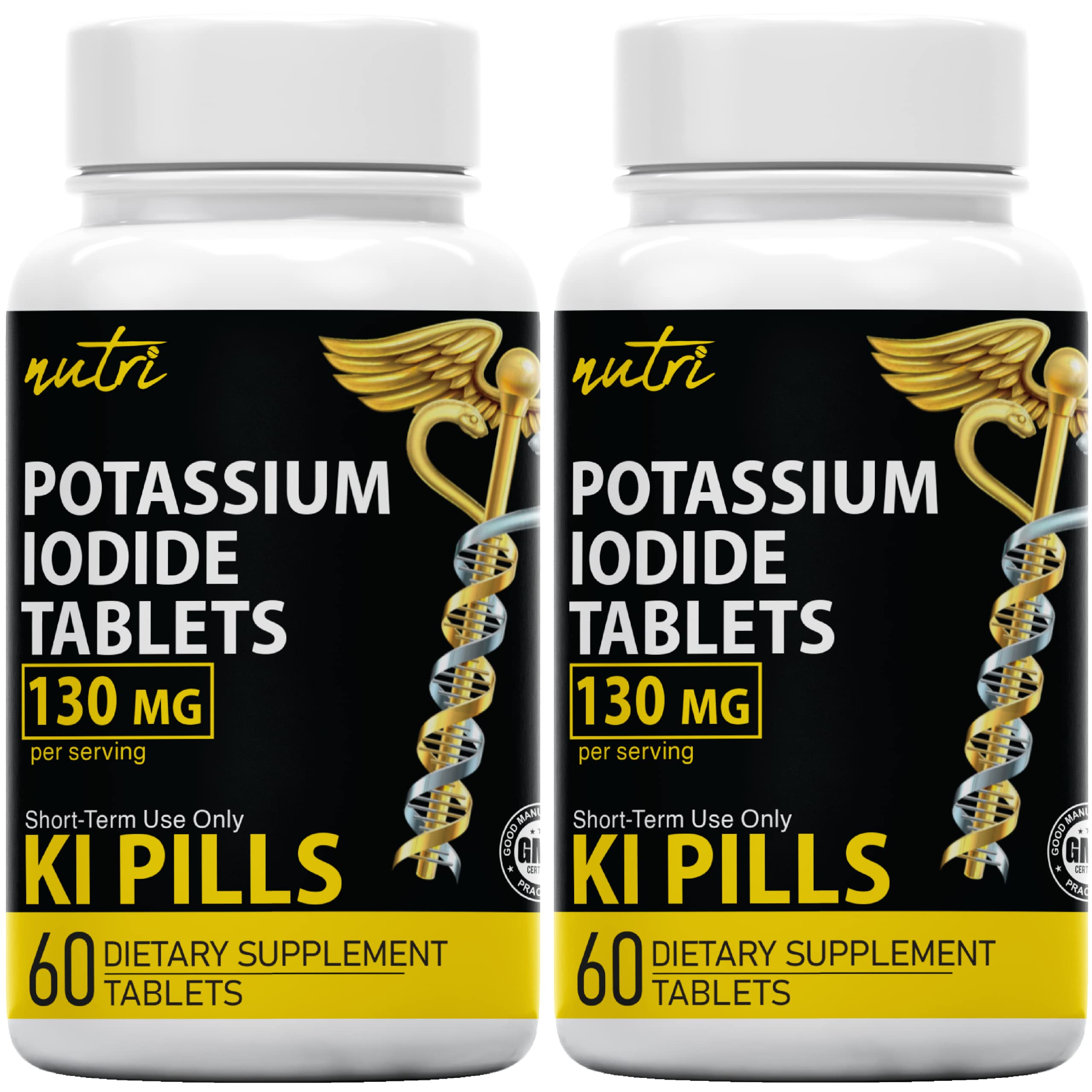 Nature's Fusions Yoduro de Potasio 130 mg - botella frontal para emergencias