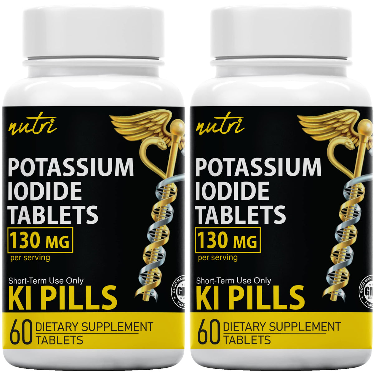 Nature's Fusions Yoduro de Potasio 130 mg - botella frontal para emergencias