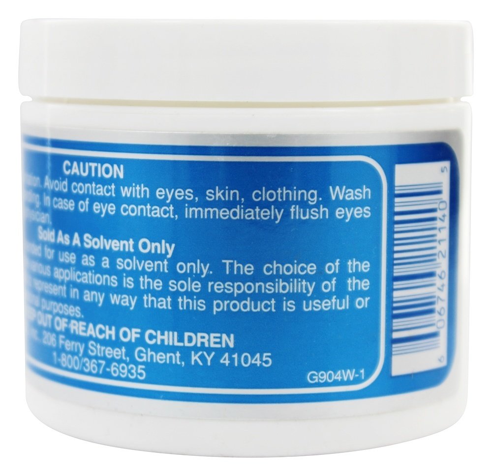 Uso como solvente seguro de Nature's Gift DMSO 90% gel.