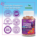 Nature's Gummies dosis diaria de dos gomitas para nutrición constante.