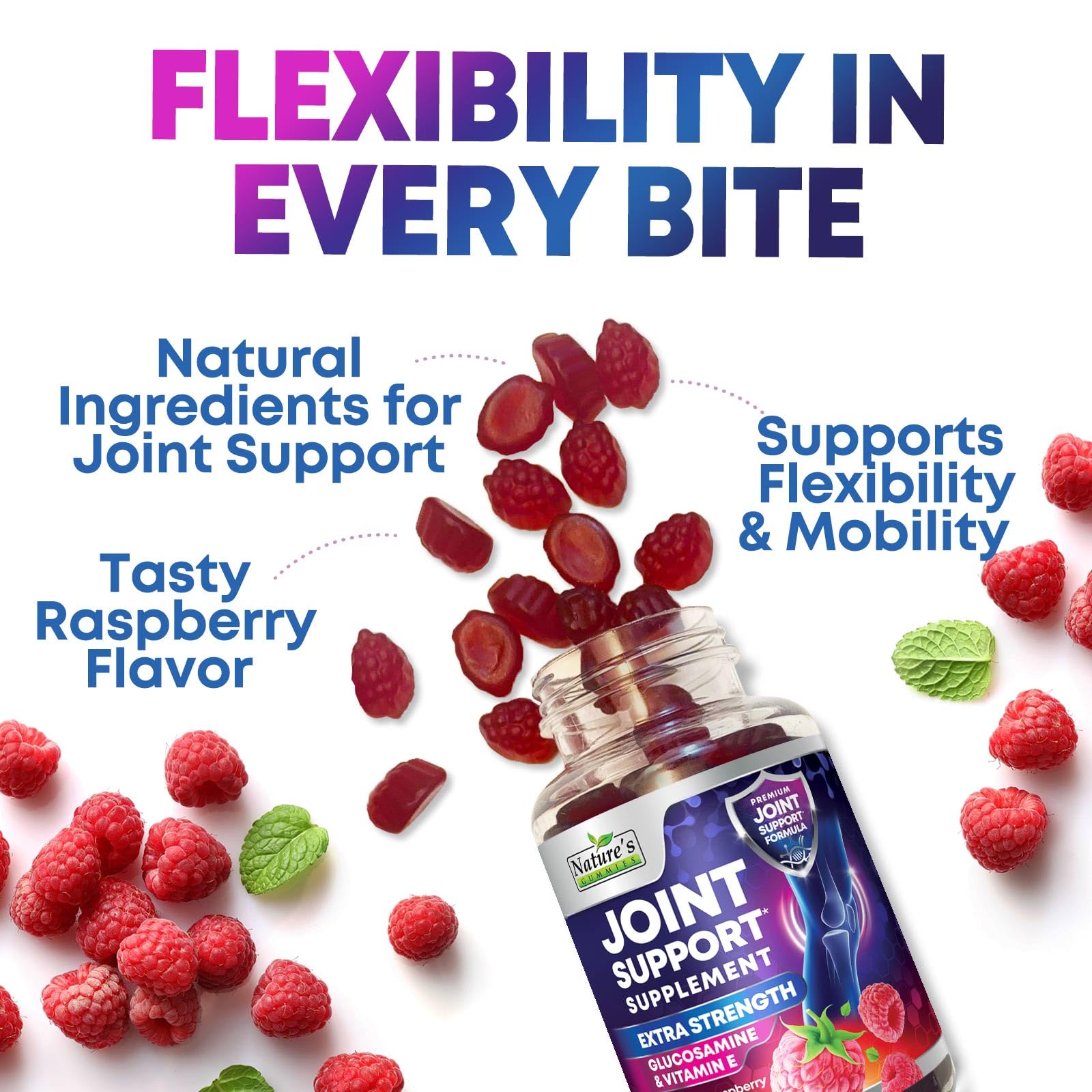 Nature's Gummies uso diario, estilo de vida activo con flexibilidad