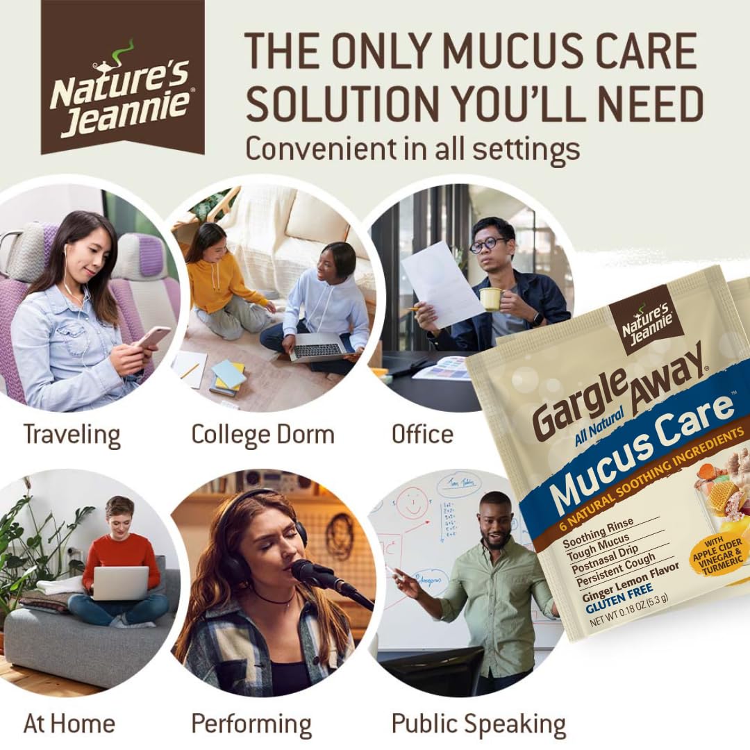 Nature's Jeannie Gargle Away: uso fácil con agua tibia.
