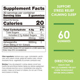 Nature's Key Ashwagandha Gummies: dosis de 3000 mg por porción para apoyo al bienestar.