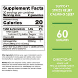 Nature's Key Ashwagandha Gummies etiqueta del frasco mostrando dosis para consumo diario