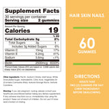 Nature's Key Biotin Gummies presentación diaria, opción vegana y sin alérgenos comunes.