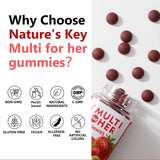 Nature's Key botella 90 gominolas, fácil manejo para mujeres ocupadas.