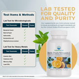 Nature's Lab Iron Plus Fast Melt caja abierta revela tabletas suaves