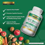 Nature's Lab Six Daily Advanced Multivitamin, etiqueta, guía clara de nutrientes para uso diario.