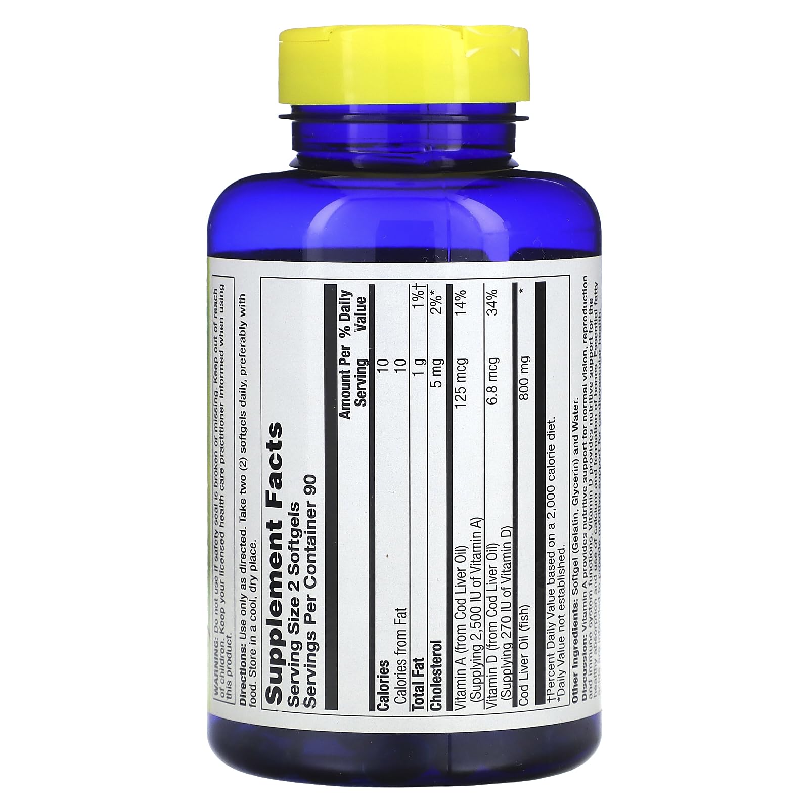 Nature's Life aceite de hígado de bacalao concentrado, cápsulas, entrega conveniente para uso diario
