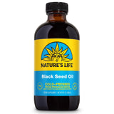 Nature’s Life Aceite Semilla Negra, botella prensado en frío para uso diario.