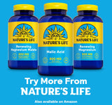 Nature's Life ácido málico 800 mg – caja con presentación de 250 cápsulas.